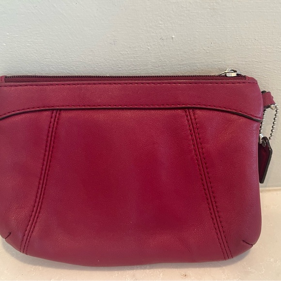 Coach Red Leather Wristlet - Picture 2 of 4